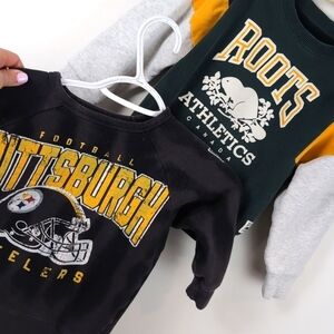 Pittsburgh Steelers and Roots Toddler Sweatshirts Lot